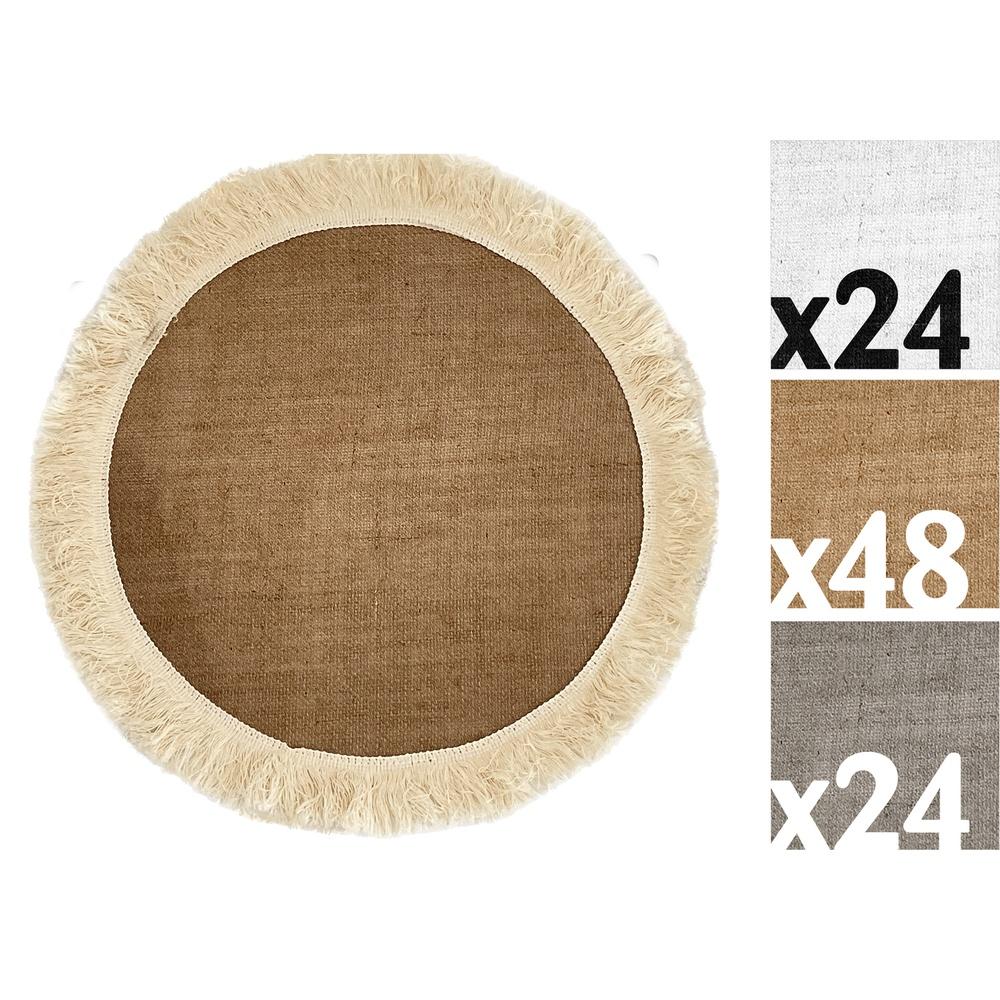 BEI 58617 TOVAGLIETTA IUTA ROUND LEO 42CM 3 ASS. - Yuta Beige - Tovagliette | Mikasa