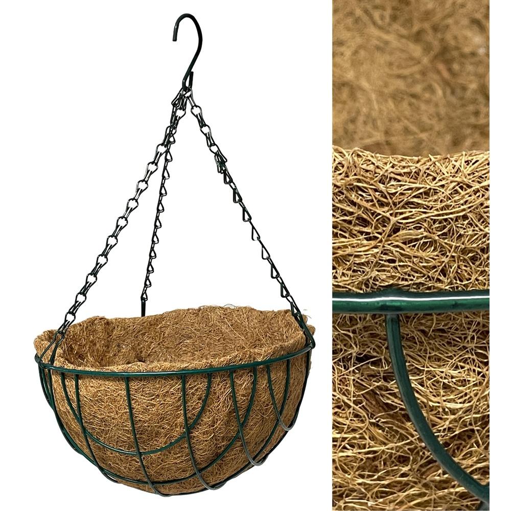 Ben 60430 Fioriera Sospesa In Cocco 30*30*H.14,5Cm - Cocco - Porta Vasi | Mikasa
