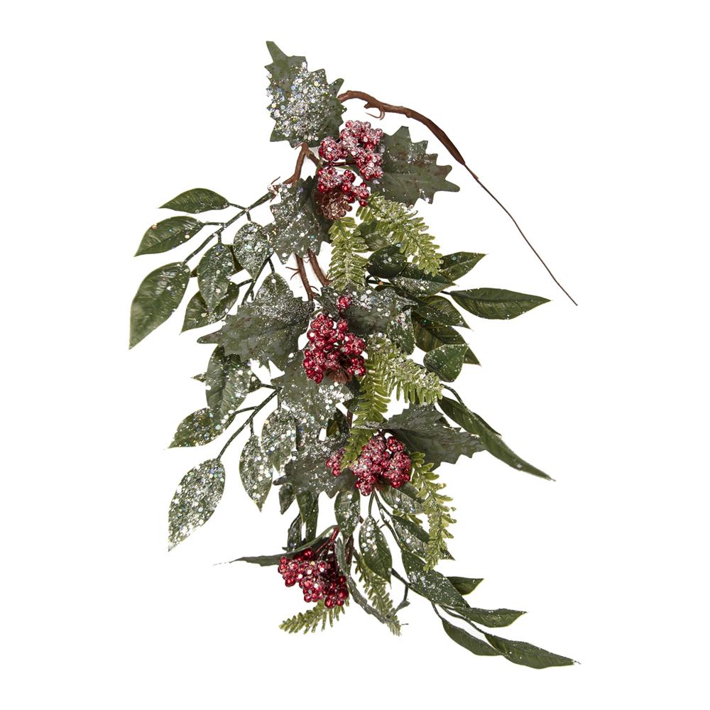 Bet 57677 Stelo Bacche Innevato 75Cm - Verde - Fiori | Mikasa