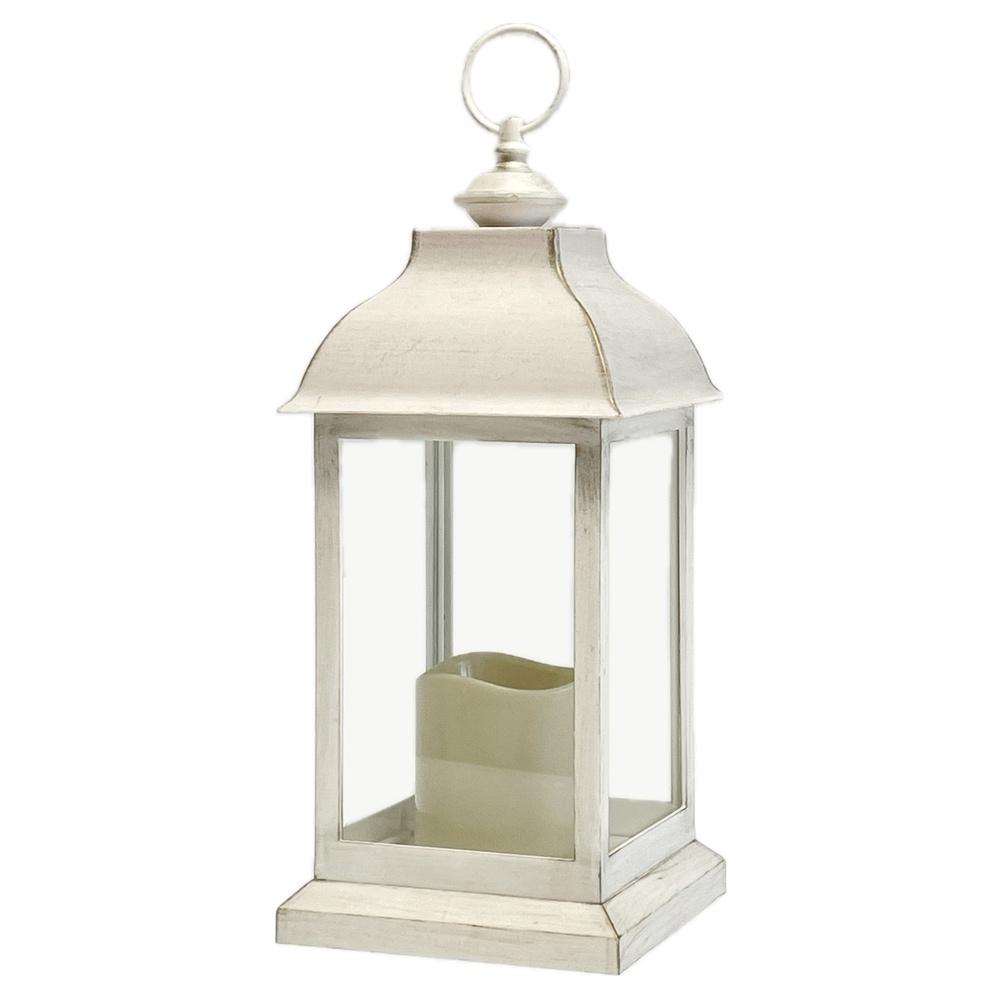 Boa 60538 Lanterna Led Cindy Bianca Xmas 13,5*13,5*30Cm - Bianco - Lanterne | Mikasa
