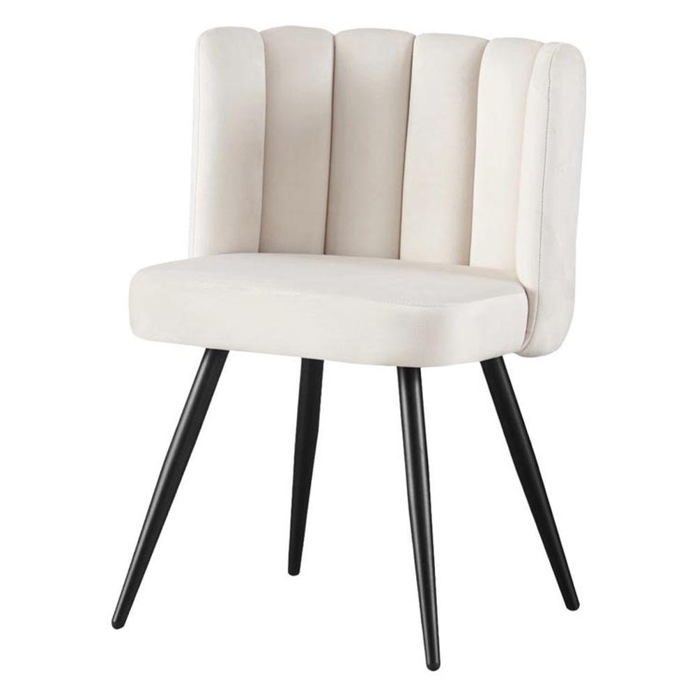 BRI 62577 Sedia Trendy Velvet Crema 61*57*80Cm - Velluto Crema - Sedie | Mikasa