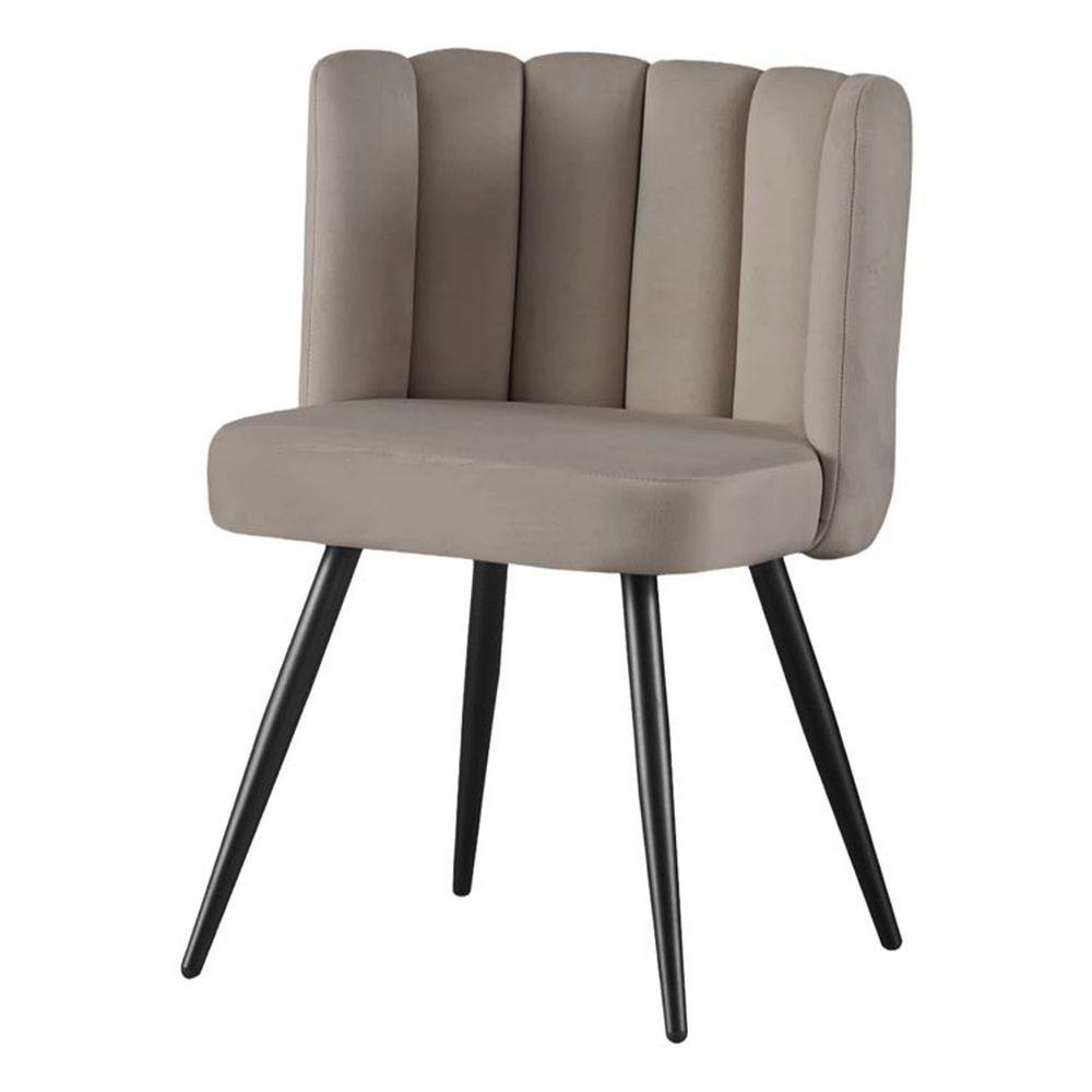 BRI 62578 Sedia Trendy Velvet Tortora 61*57*86Cm - Velluto Tortora - Sedie | Mikasa