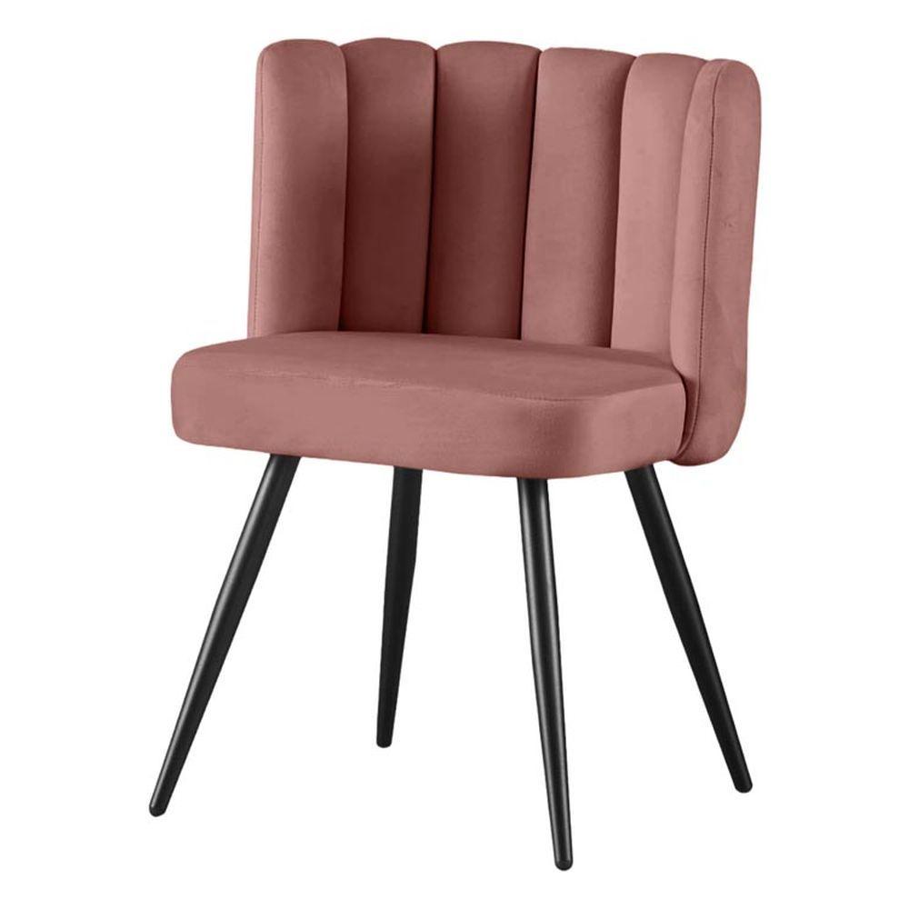 BRI 62579 Sedia Trendy Velvet Rosa 61*57*86Cm - Velluto Rosa - Sedie | Mikasa