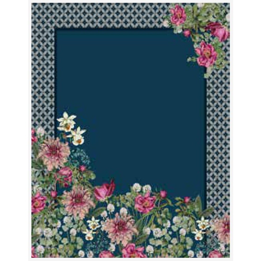 Plaid Velluto Giardino Cm.150X180 Conf. Scatola Blu 11 - Velluto Blu - Plaid | Mikasa