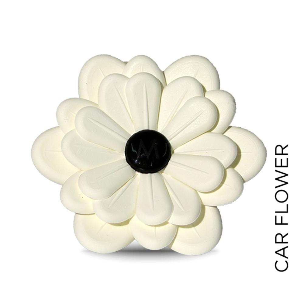 CARF05 CAR FLOWER  BIANCO-FIORI DI COTONE