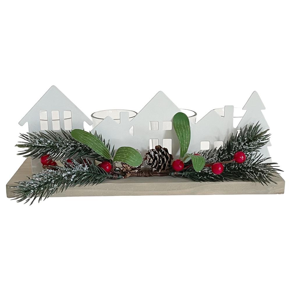 Cat 61616 Deco Porta Tealight Home Xmas 30*10,5*H.11,5Cm 2 Ass. - Assortito - Oggettistica | Mikasa