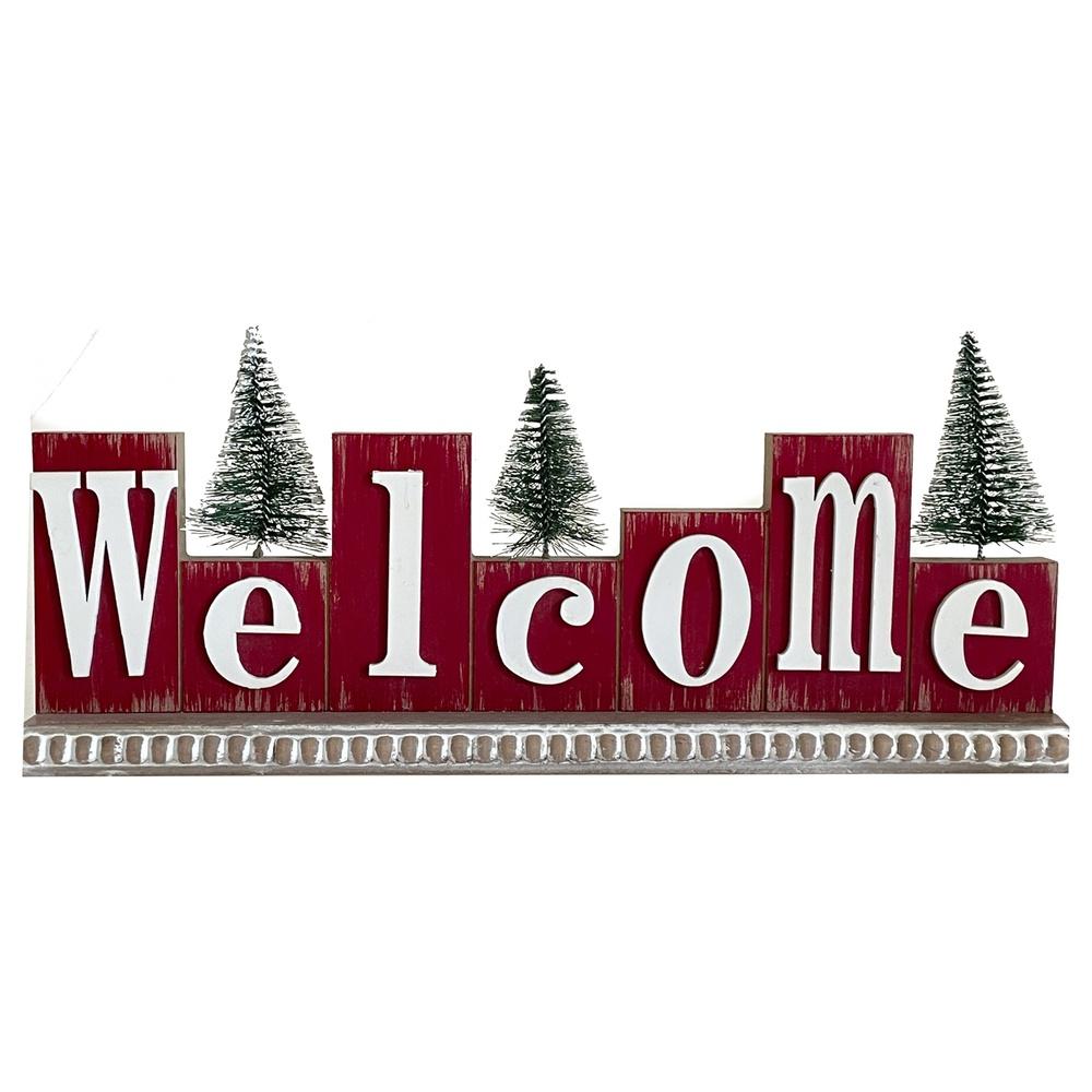 Cat 61618 Deco Scritta Welcome Xmas 40*6,5*H.17,5Cm - Oggettistica | Mikasa