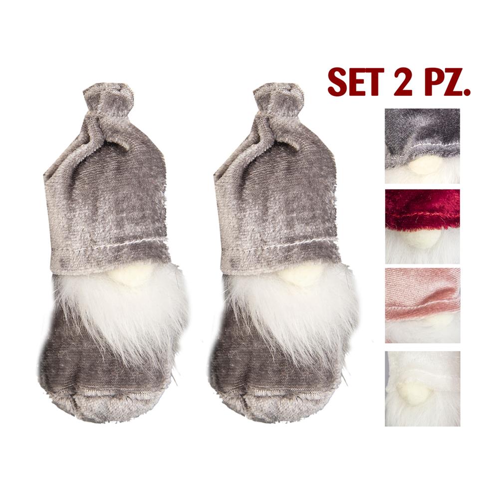 Che 56654 Set 2 Mini Gnomo  Velvet 9Cm