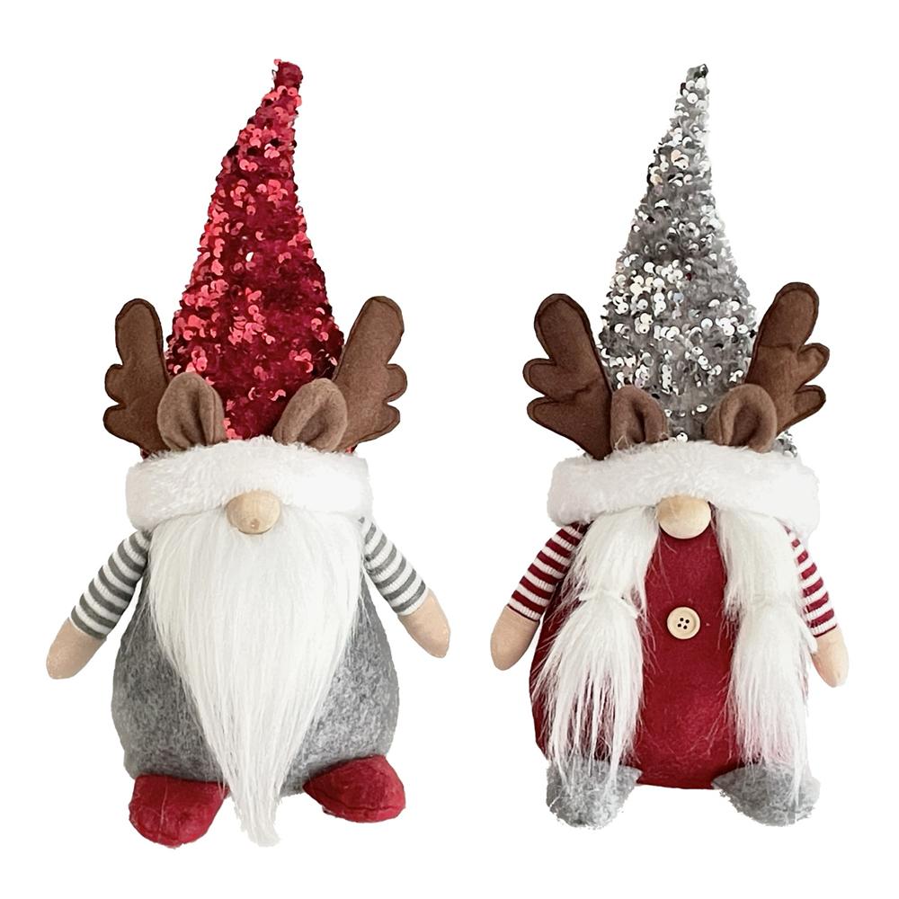 Che 58809 Gnomo Glitter Deer M 25Cm 2 Ass.