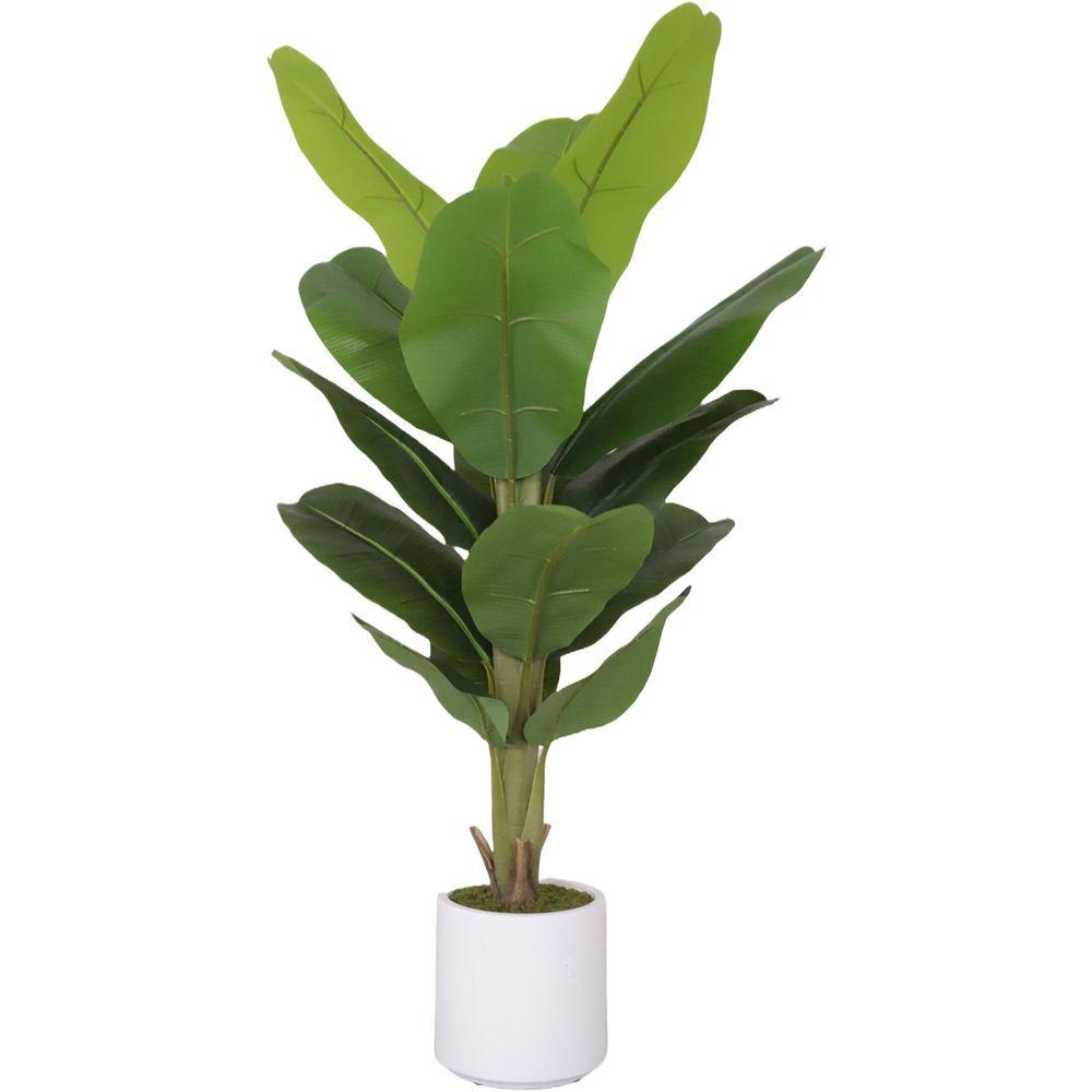 CHI 62312 Pianta Banano 16 Foglie 120Cm - Vaso Plastica Verde - Piante | Mikasa