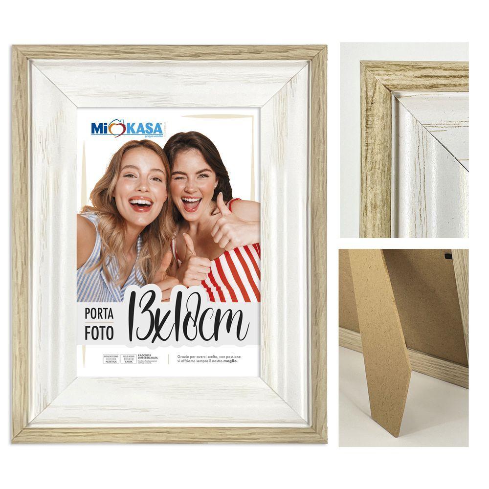 CHR 62378 Portafoto Wood+White 13*18Cm