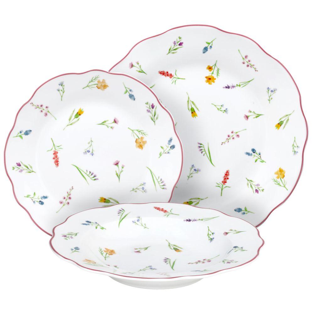 Serv. Tavola  18 Pz            Cappettata Millefiori - Servizio Piatti | Mikasa