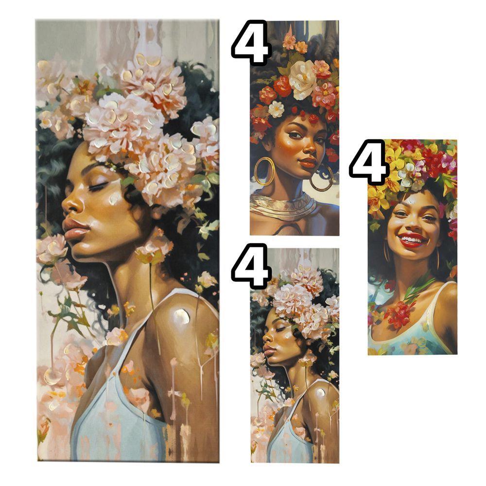 DAV 62151 Tela Vertical Tropical Woman 25*60Cm 3 Ass.