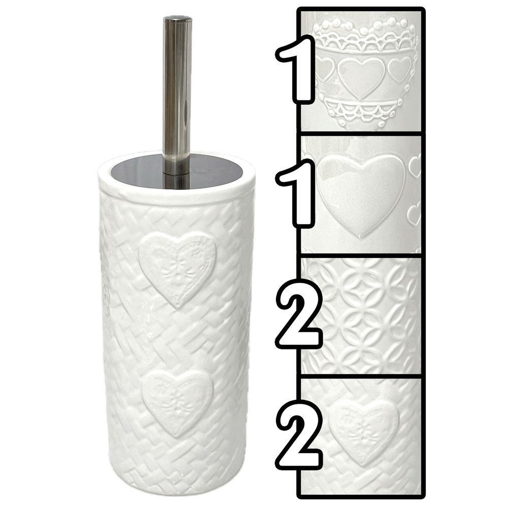 Det 61212 Scopino Da Bagno Ceramic Love White 10,5*23Cm 4 Ass.