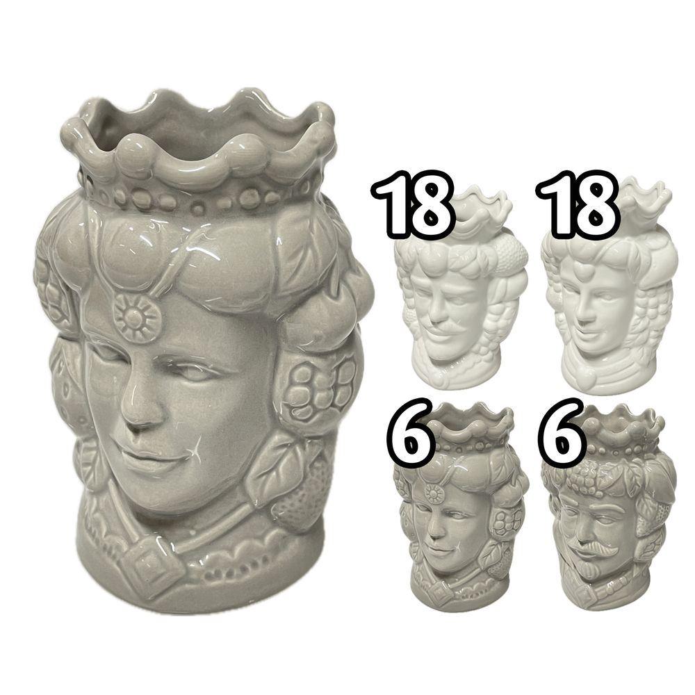 Det 61214 Testa Di Moro Ceramic 8,5*7,5*12Cm 4 Ass.