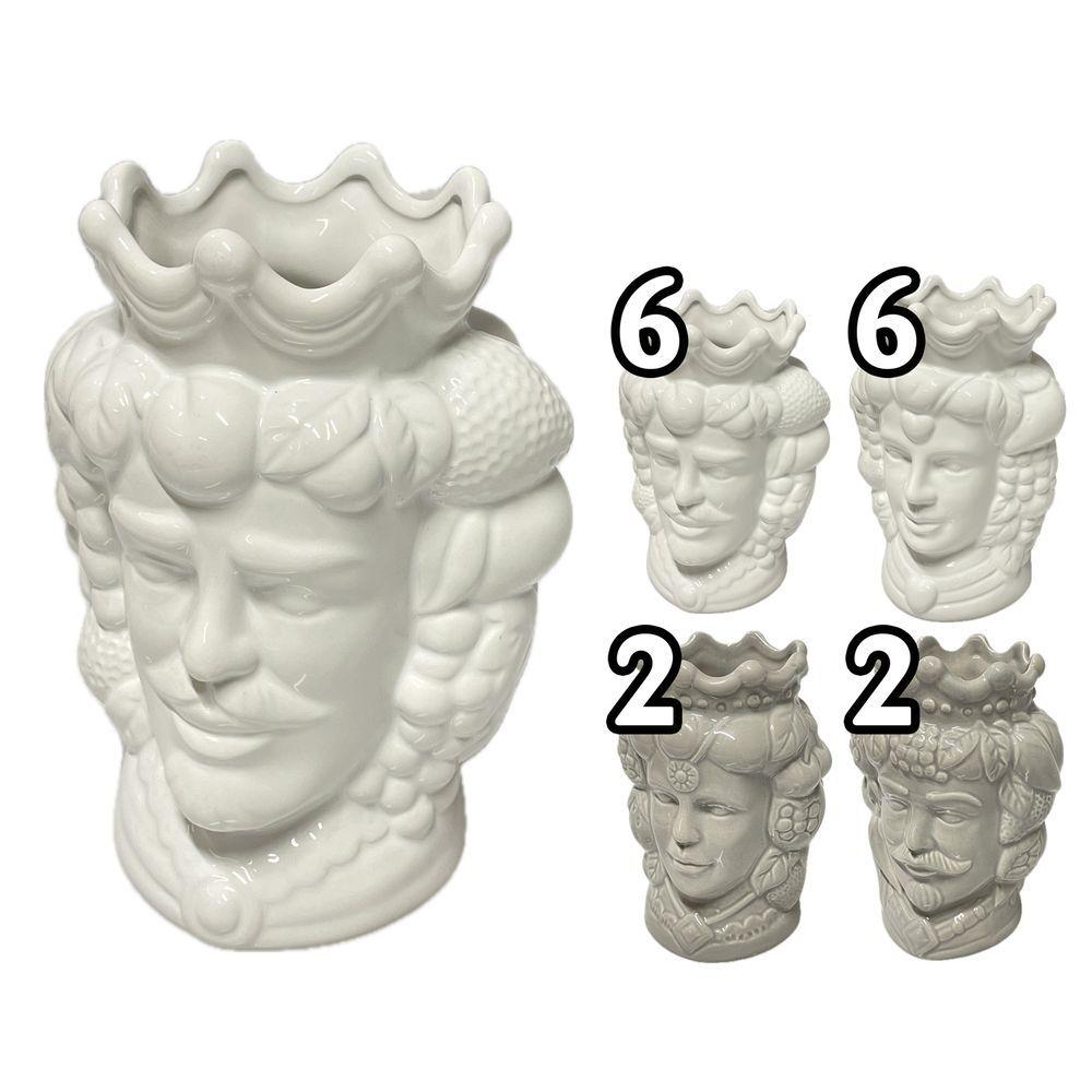 Det 61215 Testa Di Moro Ceramic 11,5*11*17,5Cm 4 Ass.