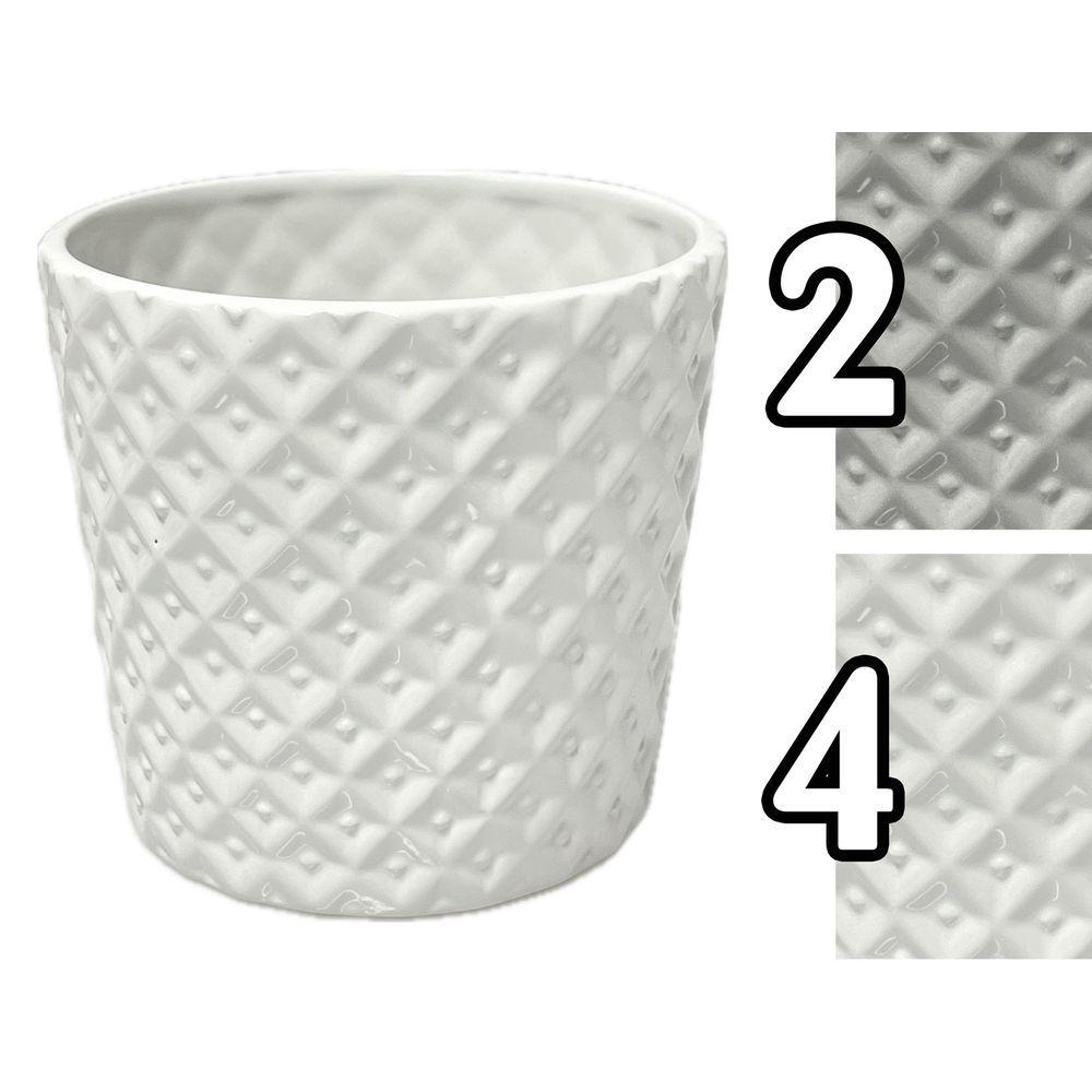 Det 61217 Vaso Rombi Pointed Ceramic 13*11Cm 2 Ass.