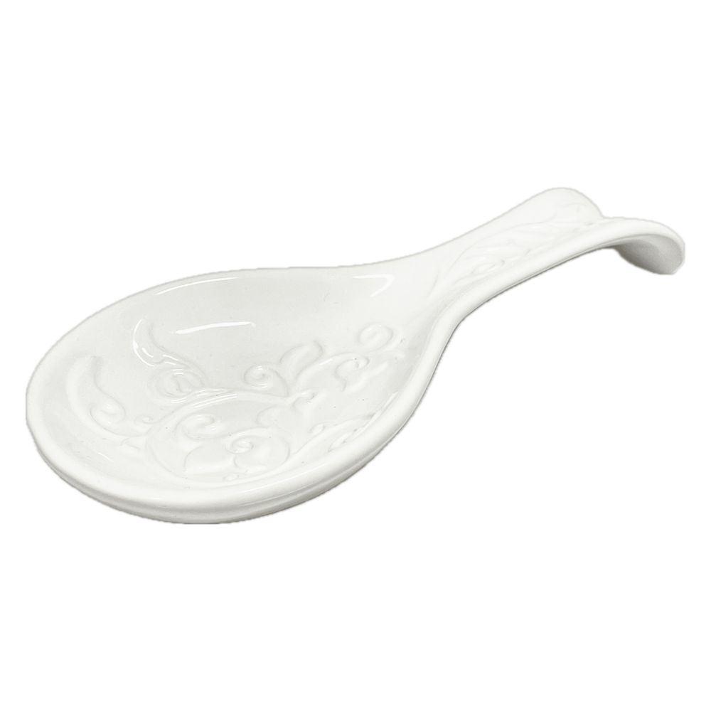 Det 61223 Portamestolo White Ivy Ceramic 22*10,8*3Cm - Bianco - Porta Posate | Mikasa