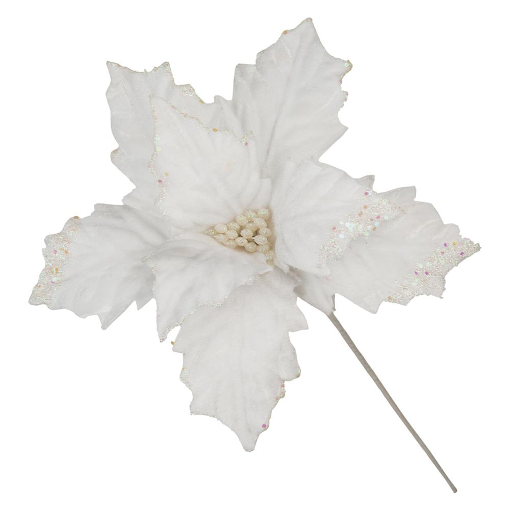 Dor 52162 Stela Natale Glitter Bianca D.28*30Cm - Bianco - Fiori | Mikasa