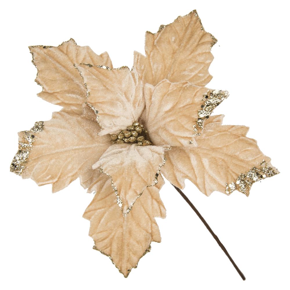 Dor 52163 Stella Natale Glitter Oro D.28*30Cm - Oro - Fiori | Mikasa