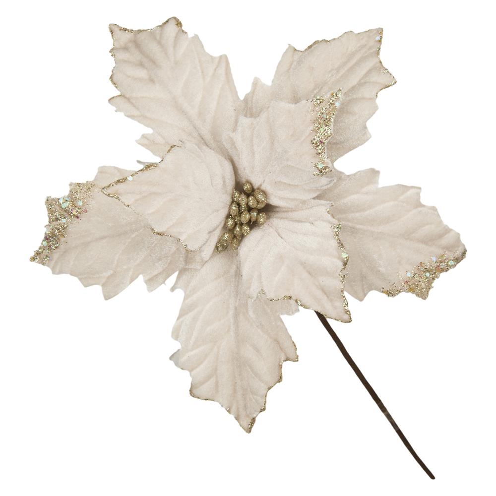 Dor 52165 Stella Natale Glitter Crema D.28*30Cm - Crema - Fiori | Mikasa