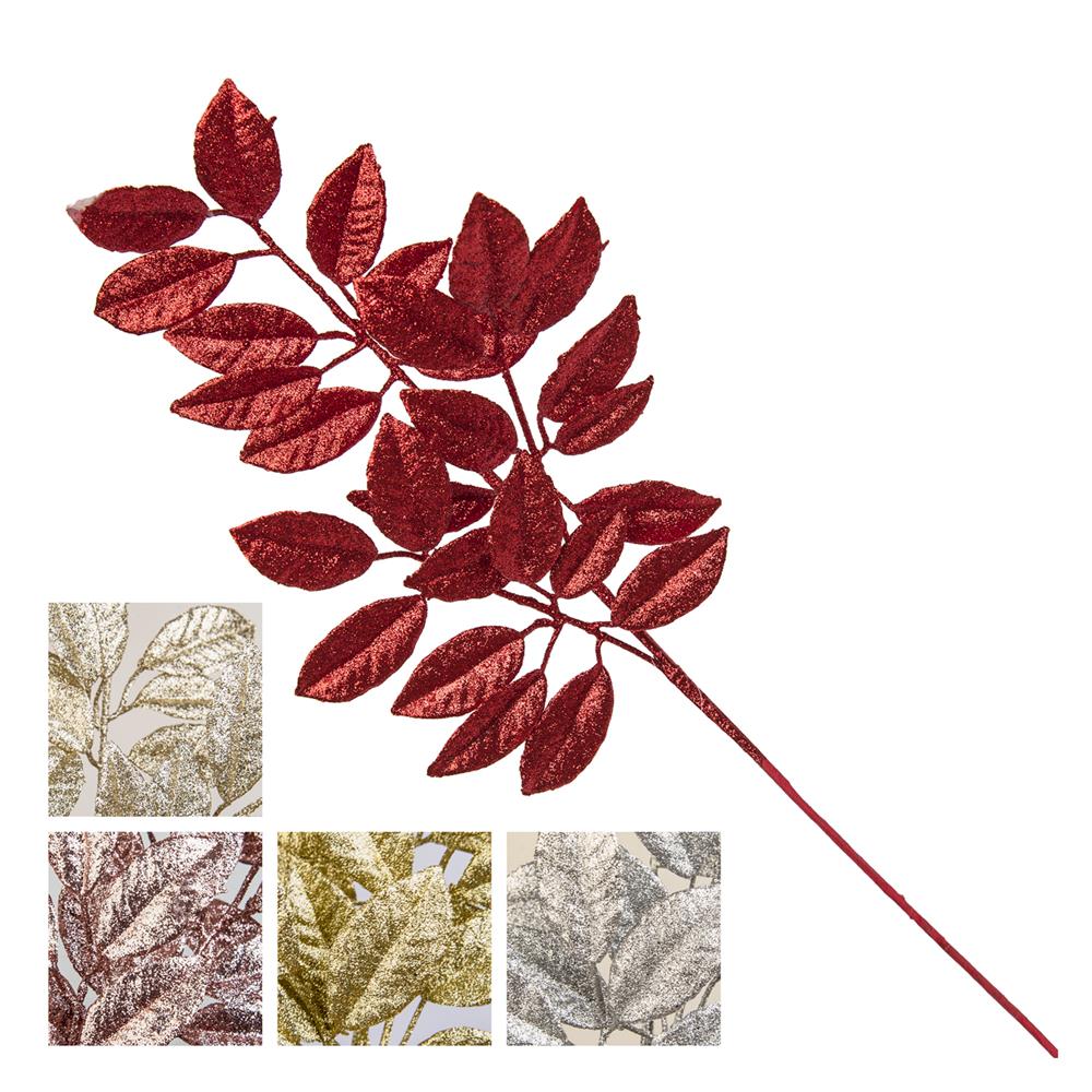 Dor 56637 Stelo Foglie Glitter 85Cm Ass. - Oro - Fiori | Mikasa