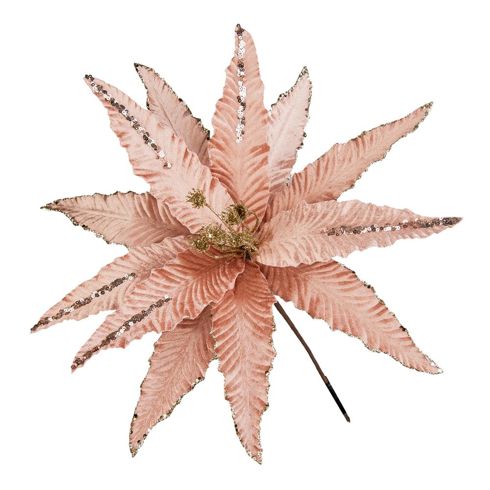 Dor 57892 Stelo Stella Natale Glitter Rosa Antico 70Cm