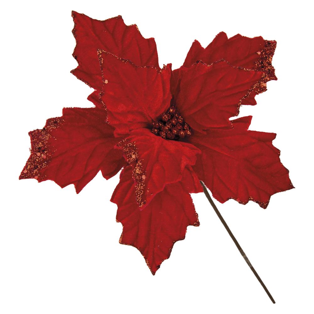 Dor 57945 Stella Natale Glitter Rossa D.28*65Cm - Oro - Fiori (Natale) | Mikasa