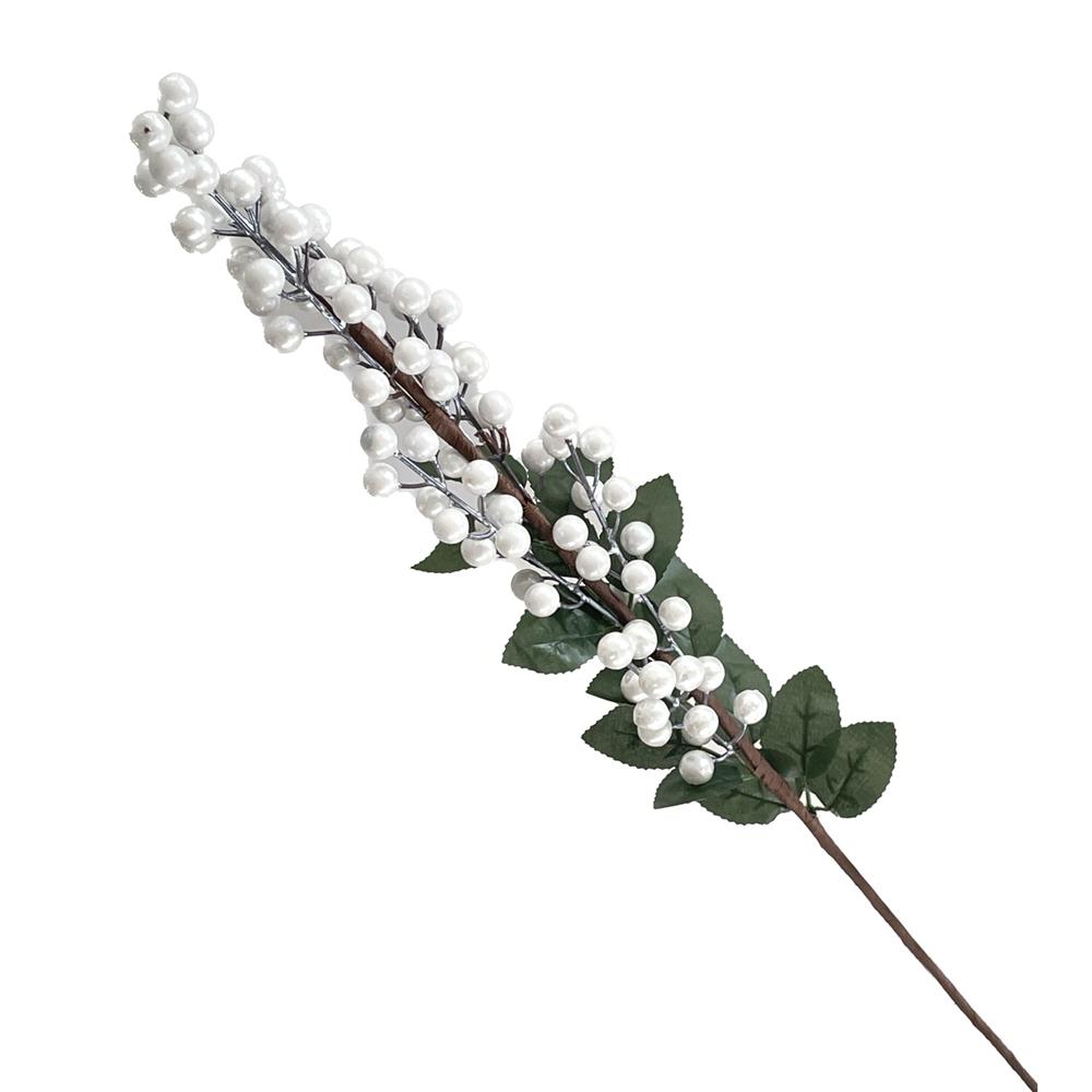 Dor 59362 Ramo Bacche Natale White 63Cm