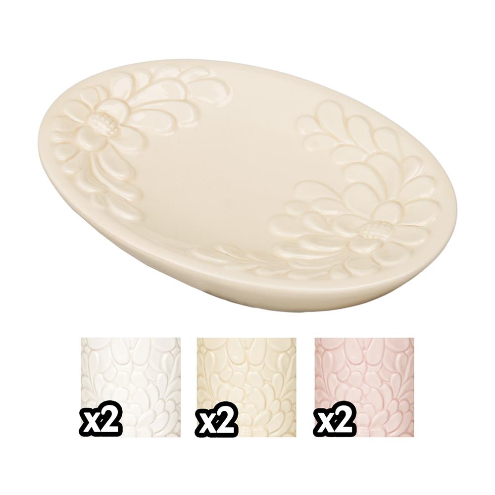 DUB 55045-Rosa PORTA SAPONE CANNES 14,2*10*3CM