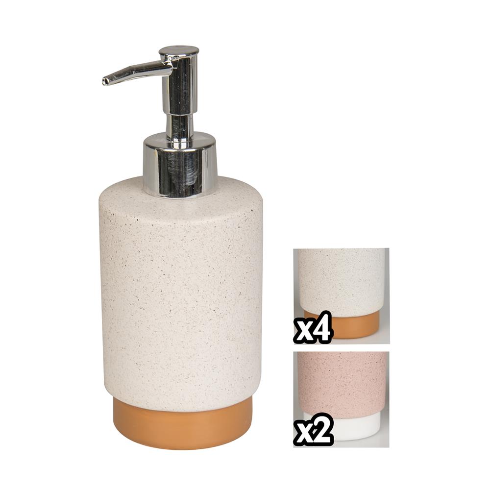 DUB 57137-ROSA DISPENSER SAPONE MARBLE D.7,3*H.17,6CM 2 ASS.