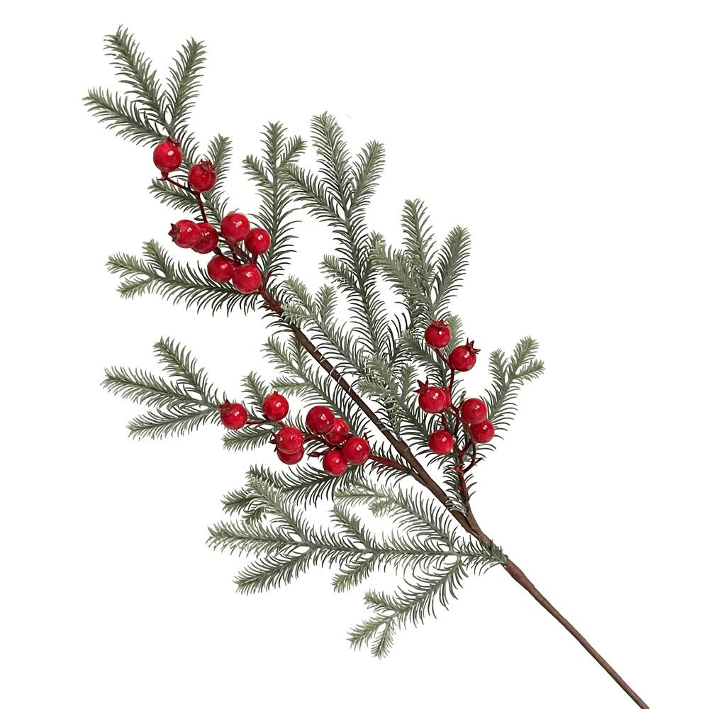Eli 61565 Ramo Xmas Abete Con Bacche 66Cm