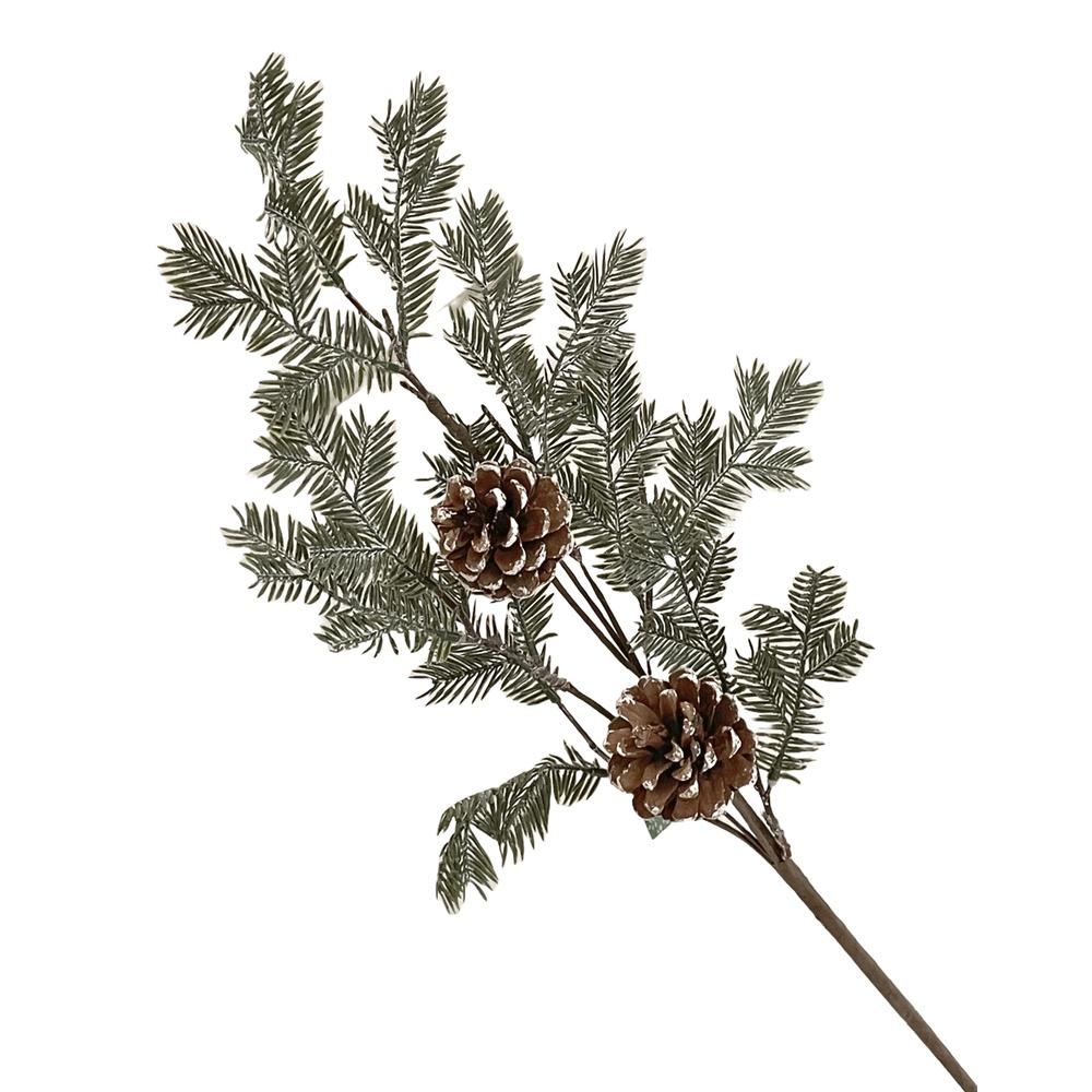 Eli 61566 Ramo Pigne Snowy 70Cm - Verde - Fiori (Natale) | Mikasa