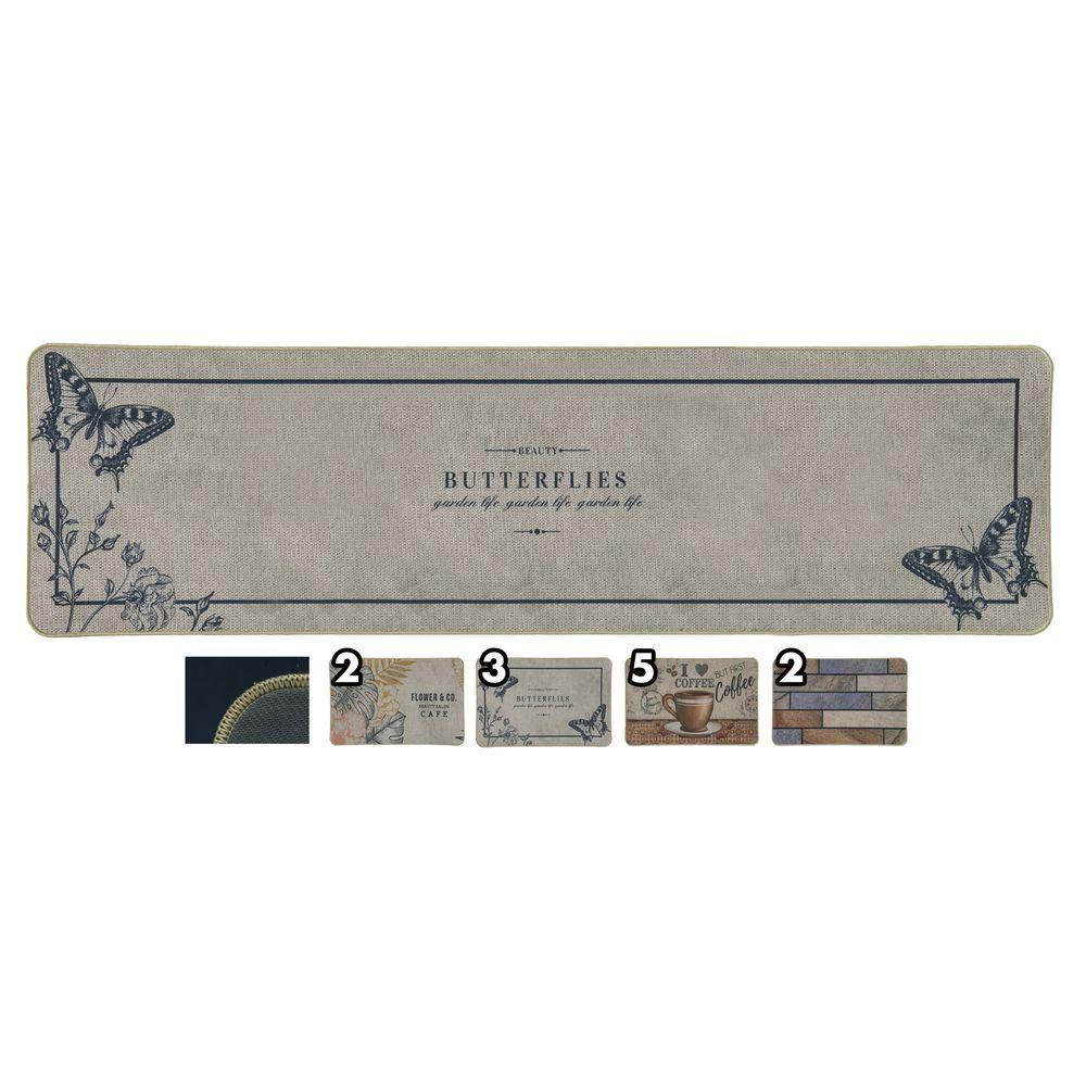 EVA 62203 Tappeto Diamond Antiscivolo Stampa 50*120Cm 4 Ass. - Tessuto Assortito - Tappeti | Mikasa