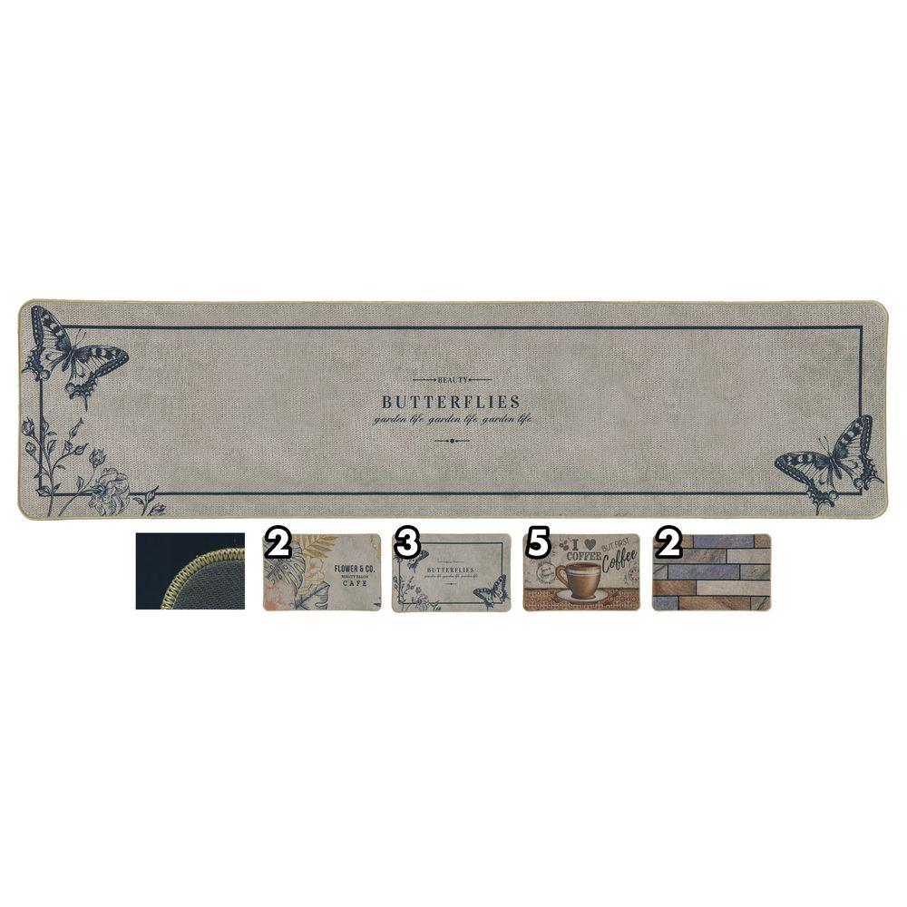 EVA 62204 Tappeto Diamond Antiscivolo Stampa 50*150Cm 4 Ass. - Tessuto Assortito - Tappeti | Mikasa