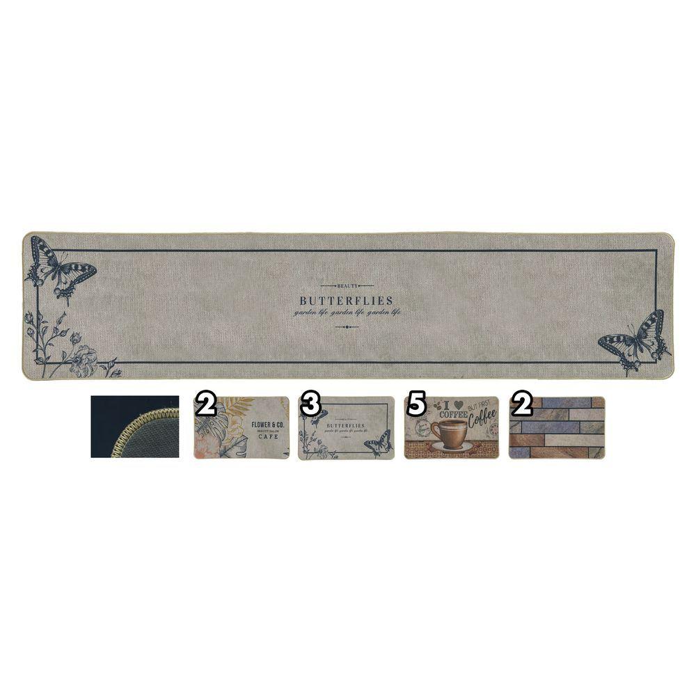 EVA 62205 Tappeto Diamond Antiscivolo Stampa 50*180Cm 4 Ass. - Tessuto Assortito - Tappeti | Mikasa
