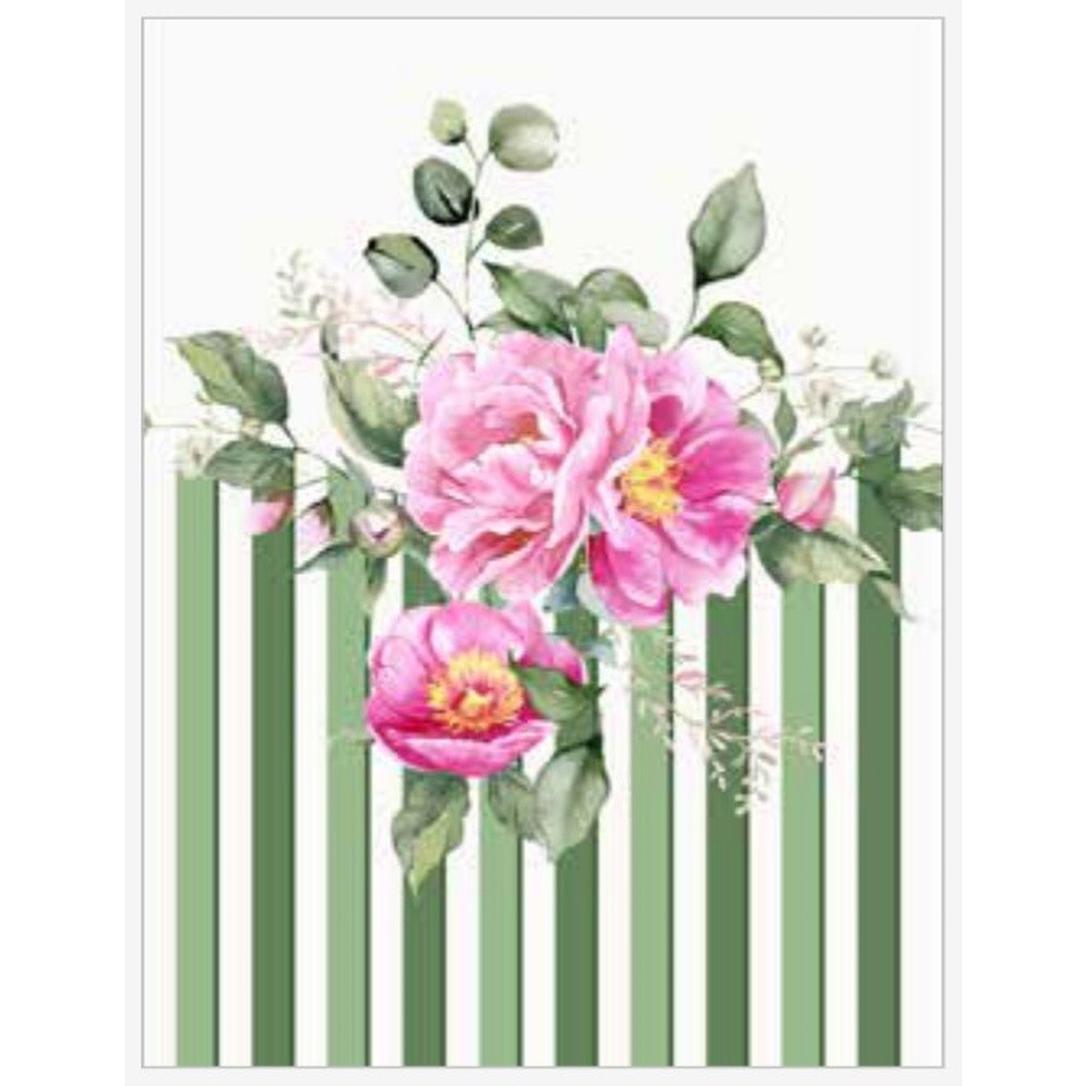 Canovaccio Peony Microcotton Cm.50X70 Verde 09 - Cotone Verde - Strofinacci | Mikasa