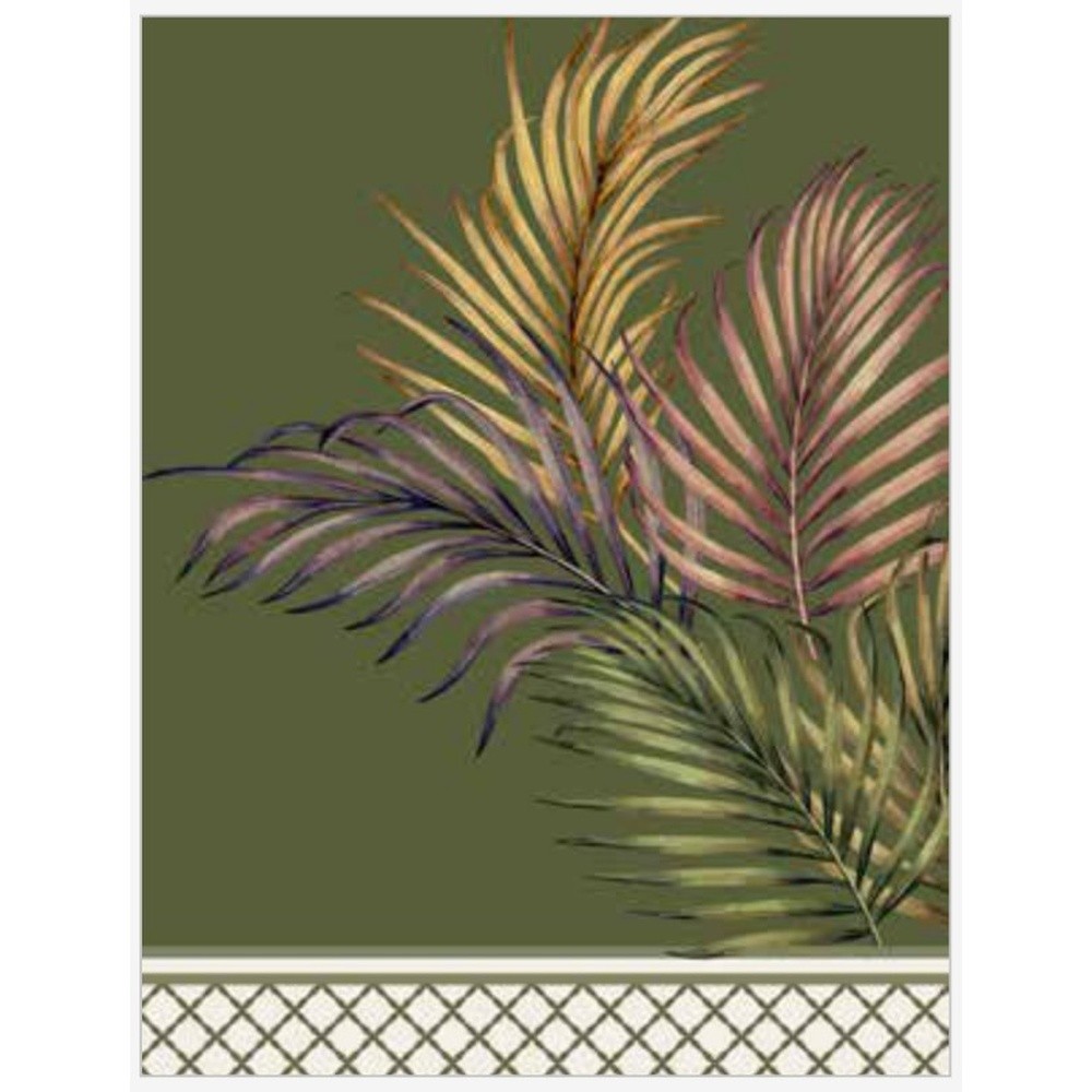 Canovaccio Palm Microcotton Cm.50X70 Verde 09 - Cotone Verde - Strofinacci | Mikasa