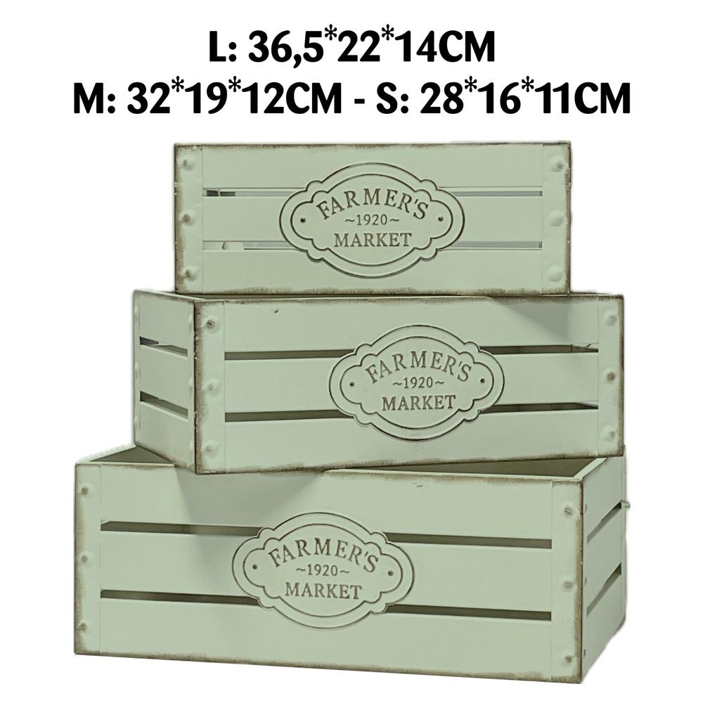 Fil 61124 Cassetta Countryside Metal Verde S 28*16*11Cm - Metallo Verde - Cassette | Mikasa