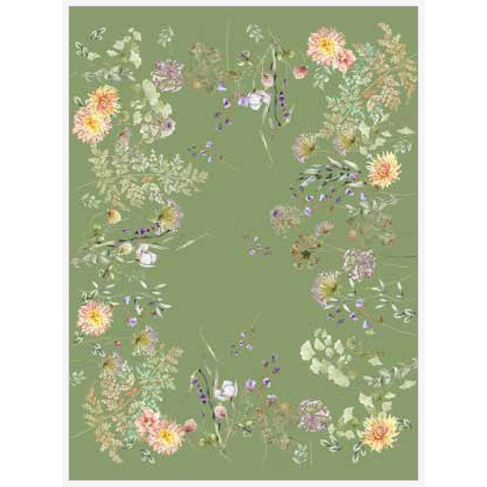 Tovaglia Achillea 4 Posti Cm.150X150 Verde 09