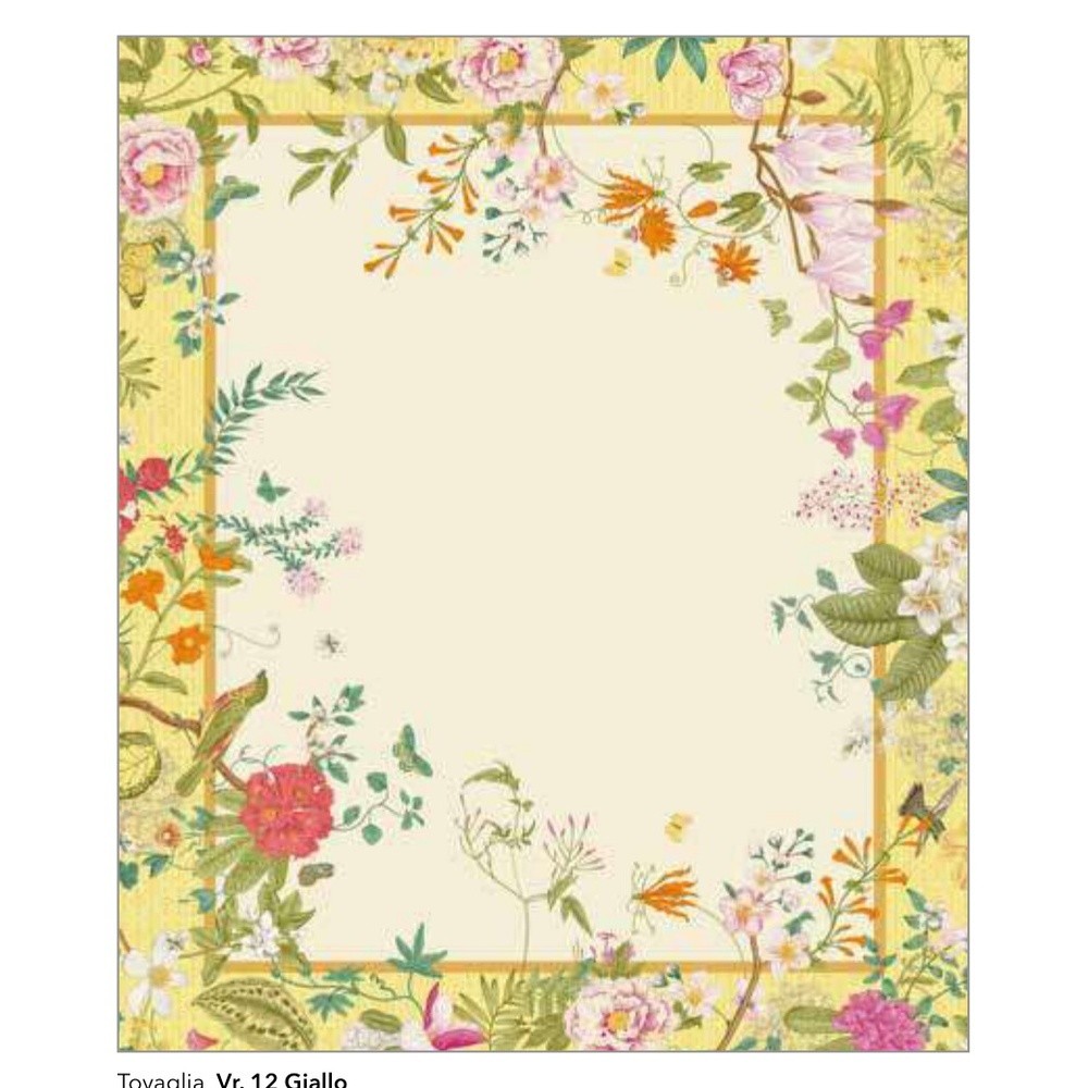Tovaglia Esotic 12 Posti Cm.150X270 Giallo 12
