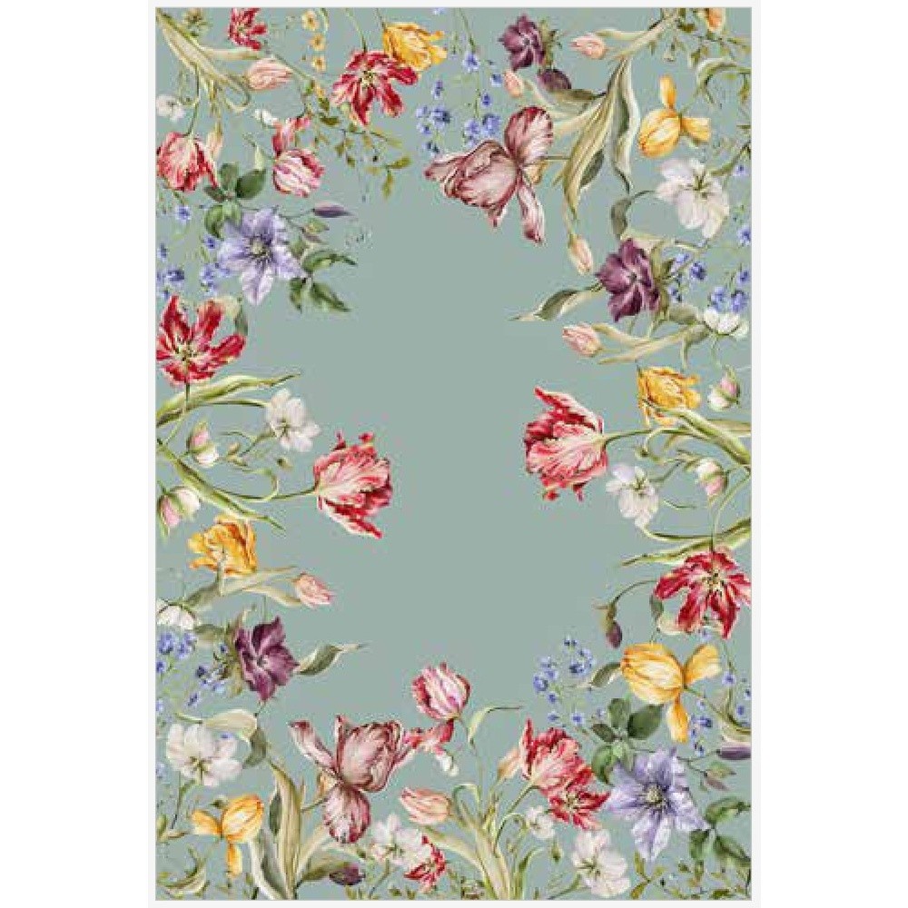Tovaglia Tulip 4 Posti Cm.150X150 Azzurro 06