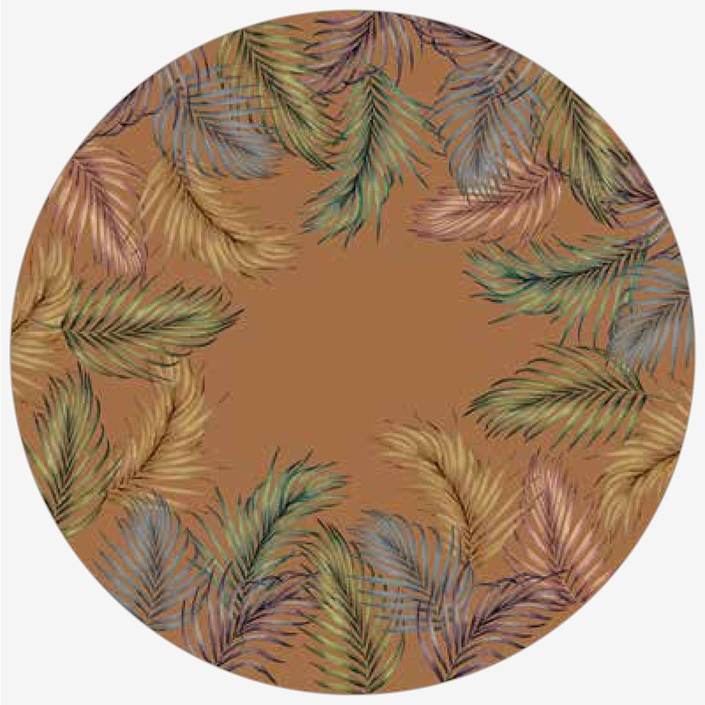 Tovaglia Palm Rotonda Diam. Cm.175 Con Sorfilo Cotto 90