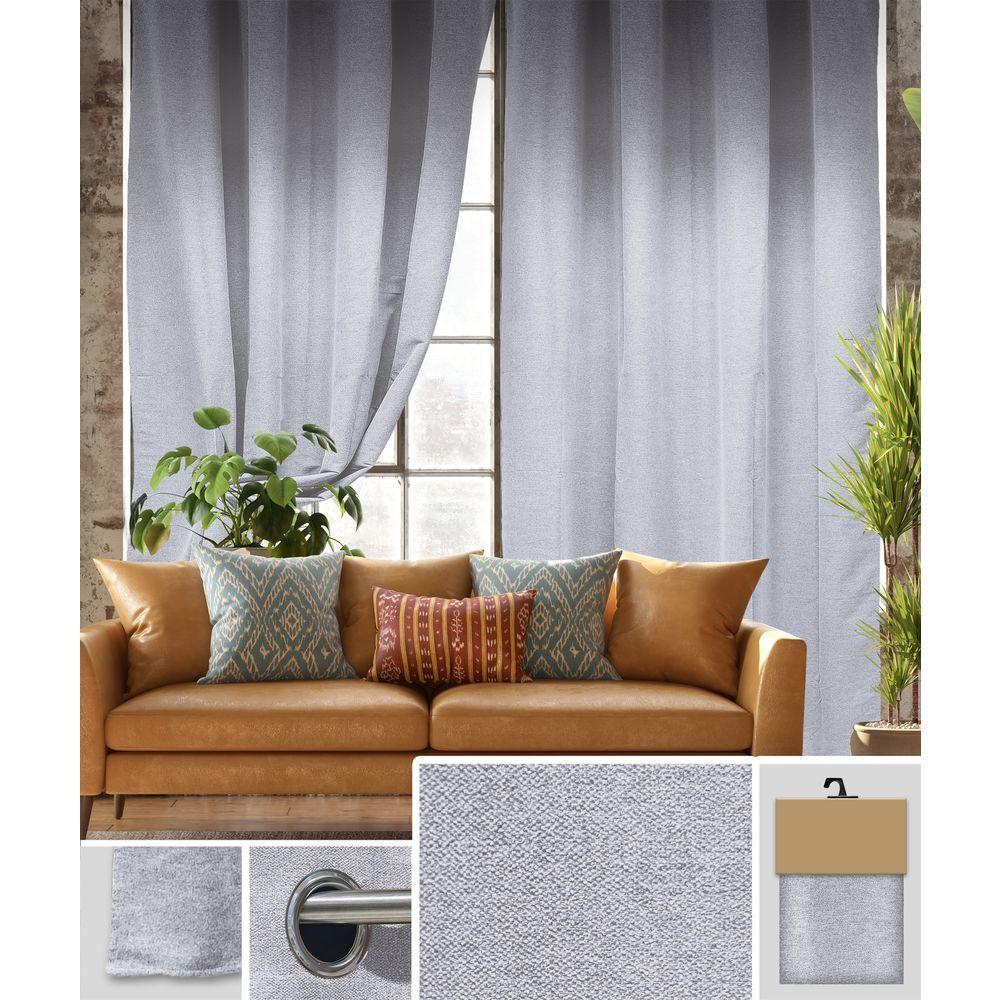 GAX 60768 Tenda Madame Ciniglia Grigia 140*280Cm - Tessuto Grigio - Tende | Mikasa