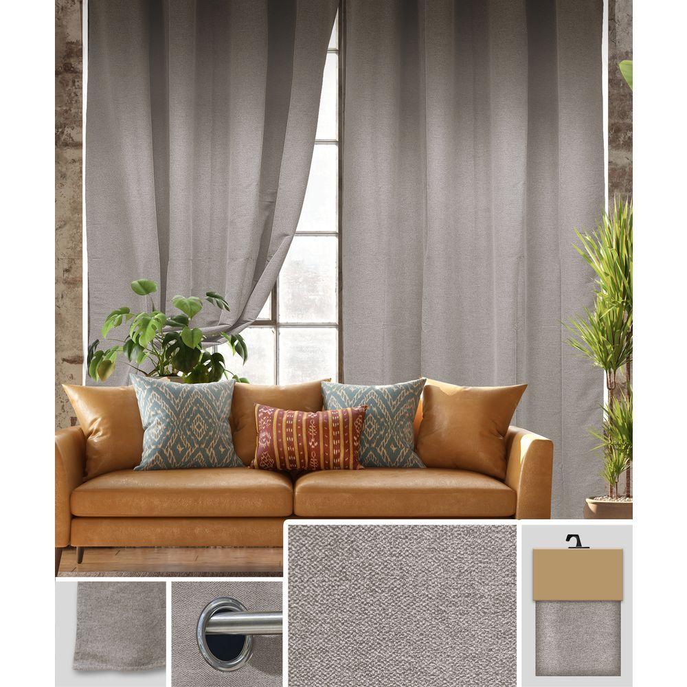 GAX 60770 Tenda Madame Ciniglia Caffe' 140*280Cm - Tessuto Marrone - Tende | Mikasa