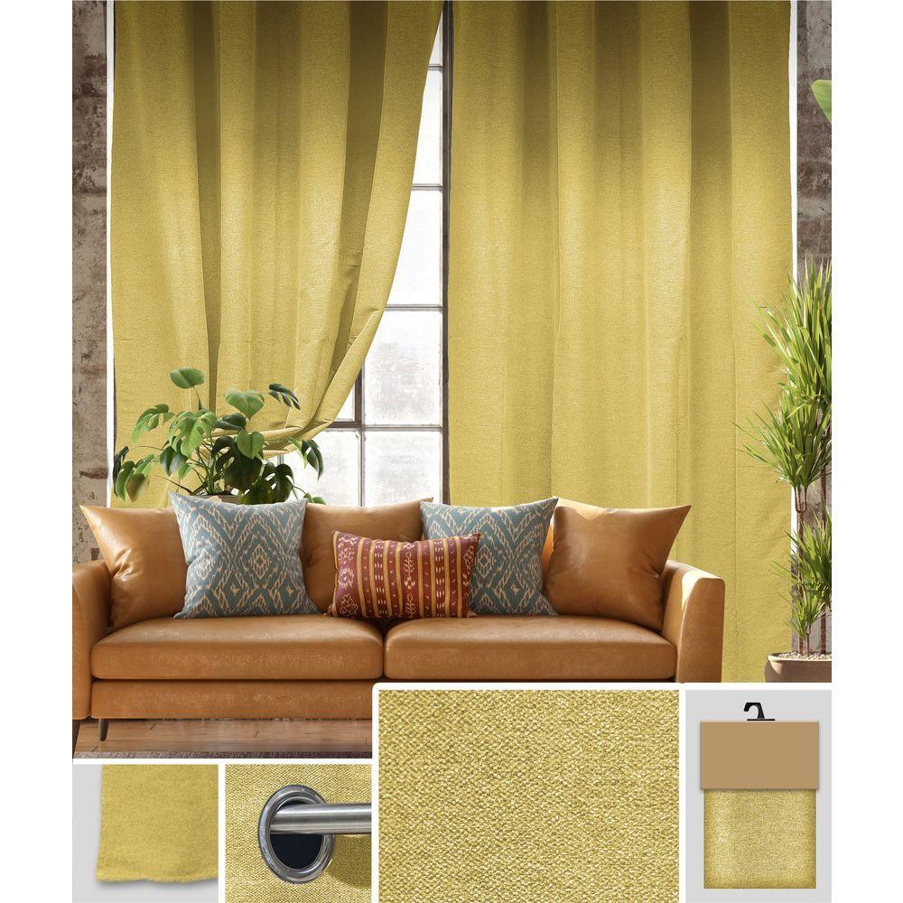GAX 60771 Tenda Madame Ciniglia Gialla 140*280Cm - Tessuto Giallo - Tende | Mikasa