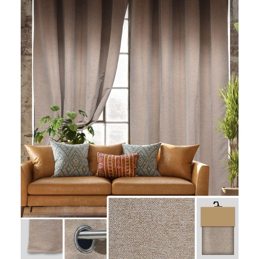 GAX 60772 Tenda Madame Ciniglia Cammello 140*280Cm - Tessuto Beige - Tende | Mikasa