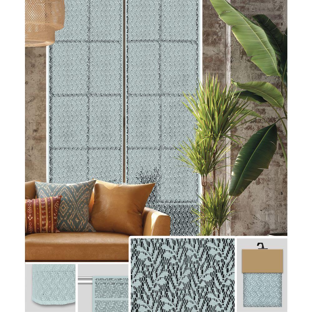 GAX 61842 Coppia Tendine Foliage Ricam. Verde 2 X 60*220Cm - Tessuto Verde - Tende | Mikasa