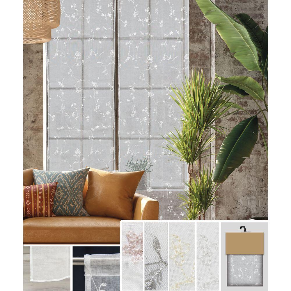 GAX 62036 Coppia Tendine White Rosette 2 X 60*220Cm 4 Ass.