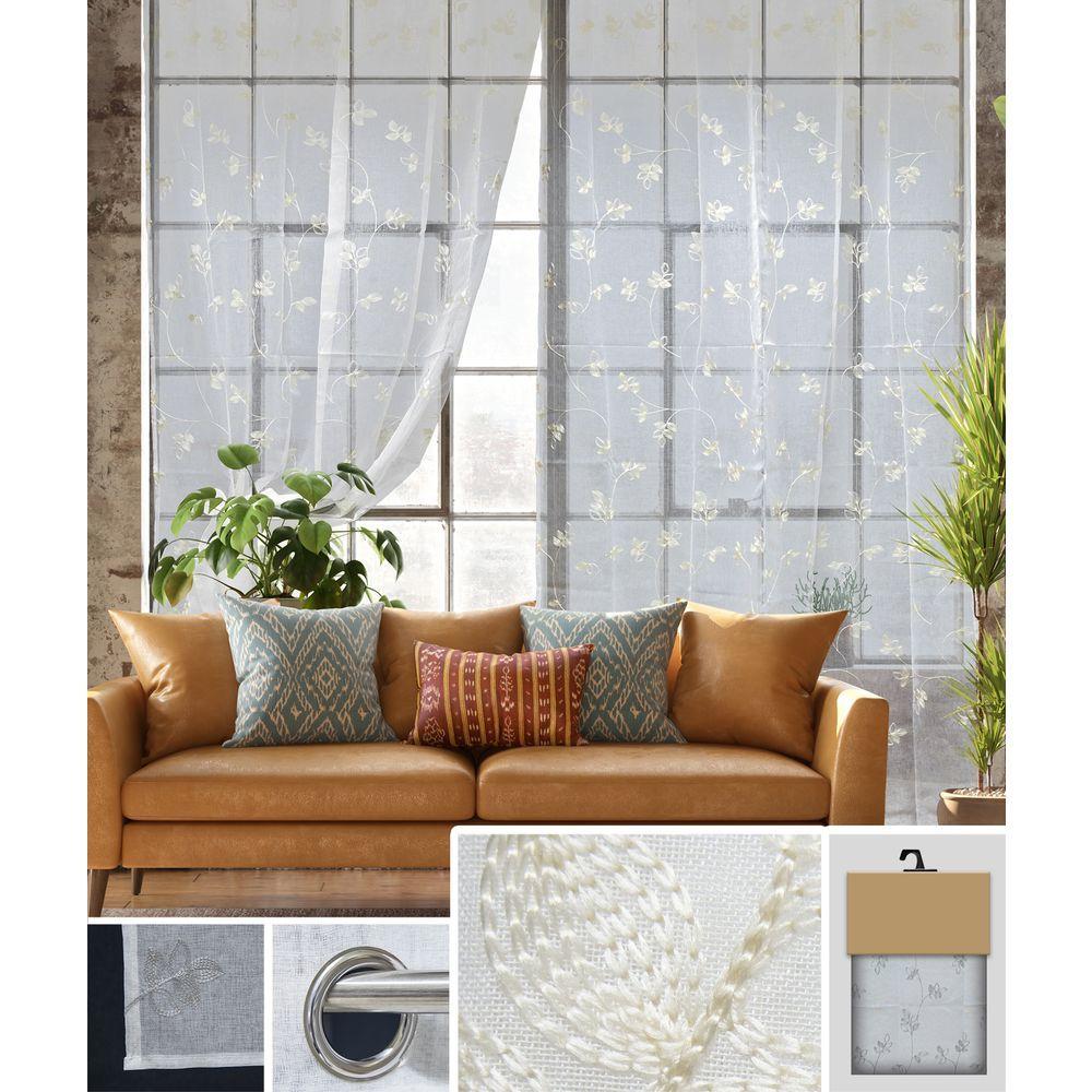 GAX 62039 Tenda Vivian Ricamo Beige 140*280Cm
